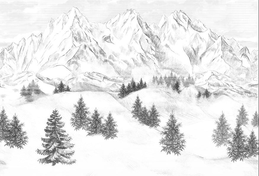 Papel pintado de la montaña de Chamonix