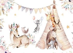 Papel pintado panorámico para dormitorio infantil