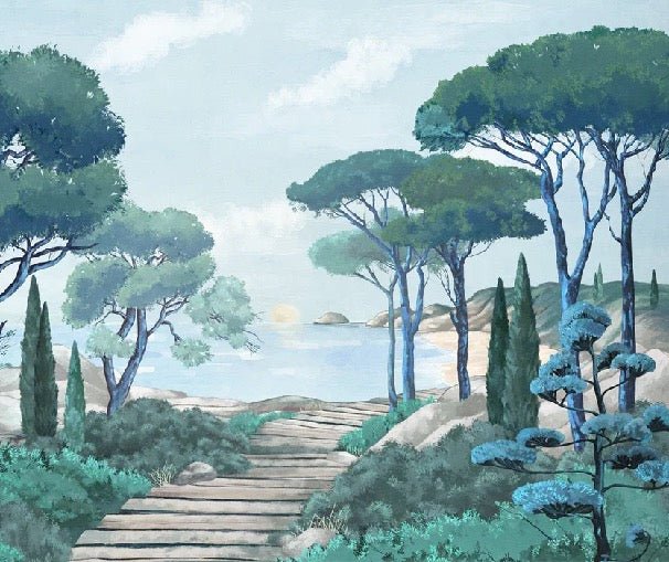 Papier peint balade dans les calanques, XXL, tendance