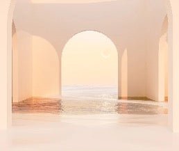 Papel pintado arco panorámico puesta de sol