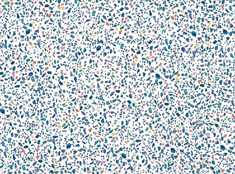 Papel pintado condensado efecto terrazo