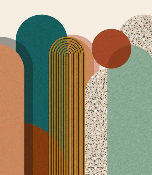 Papel pintado tendencia gráfica Art pop deco