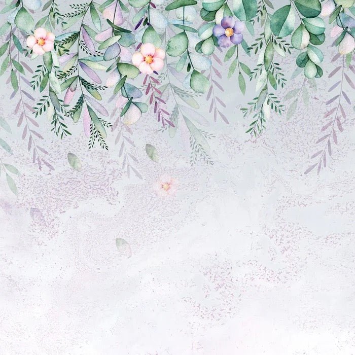 Papier peint panoramique végétal romantique, XXL, tendance