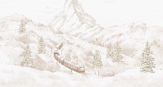 Papier peint panoramique Mont Cervin sépia