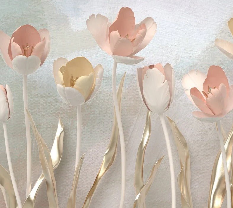 Papier peint panoramique Tulipes 3D, XXL, tendance