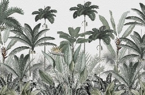 Papel pintado Árbol de la selva panorámico