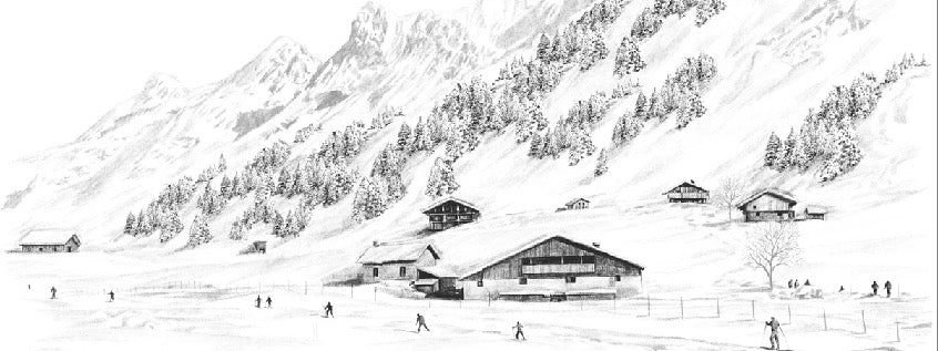 Papier peint Clusaz ski fond montagne Confins, XXL, tendance