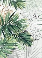 Papel pintado Panoramic nature green palm