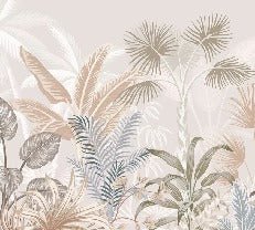 Papel pintado panorámico de la jungla de terracota