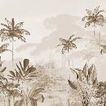 Papel pintado panoramico jungle eden sepia