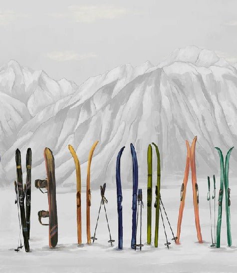Papier peint ski à Courchevel, XXL, tendance