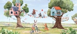 Papel pintado Bebé animales fanfarria