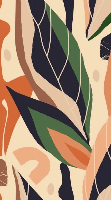 Papel pintado vegetal abstracto