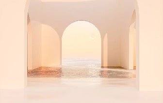 Papel pintado arco panorámico puesta de sol
