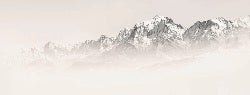 Papel pintado Mont Blanc en niebla sepia
