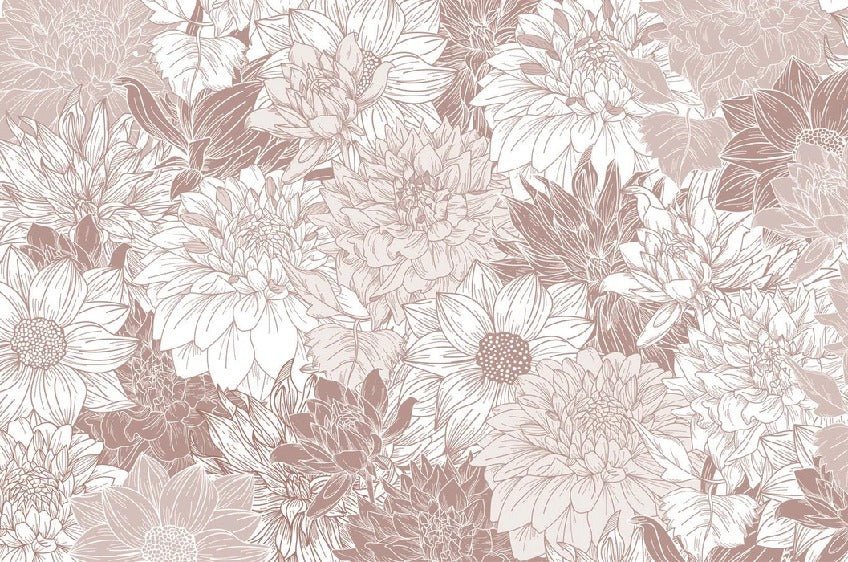 Papel pintado Flor de dalia