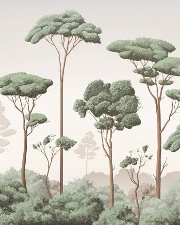 Papier peint brise légère pinède, XXL, tendance