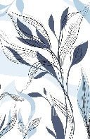 Papel pintado gráfico de flores azules