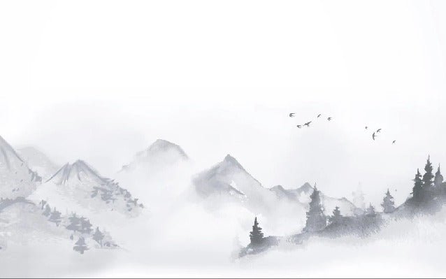 Papier peint zen paysage minimaliste, XXL, tendance