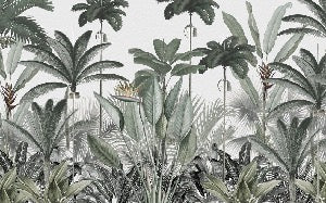 Papel pintado Árbol de la selva panorámico