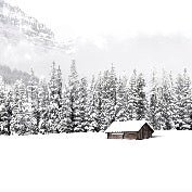 Papel pintado Chalet panorámico de montaña