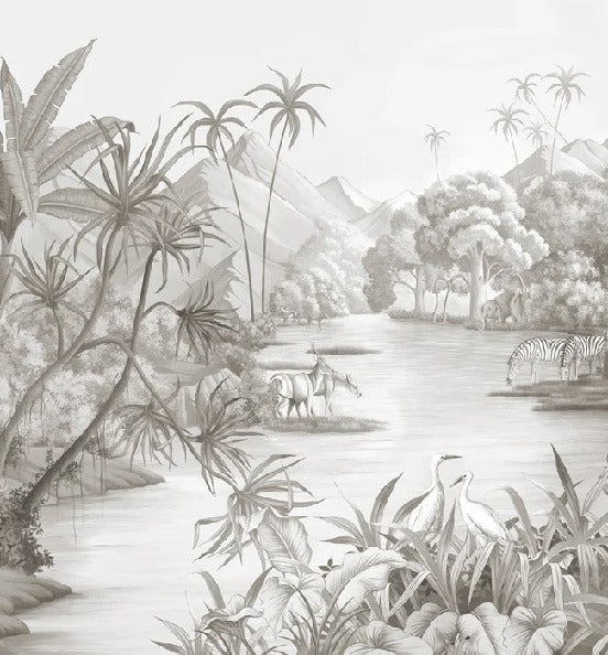 Pintoresco fondo de pantalla panorámico de la selva