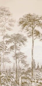 Papel pintado Naturaleza pinar sepia