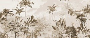 Papel pintado panoramico jungle eden sepia