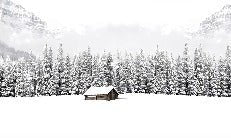 Papel pintado Chalet panorámico de montaña