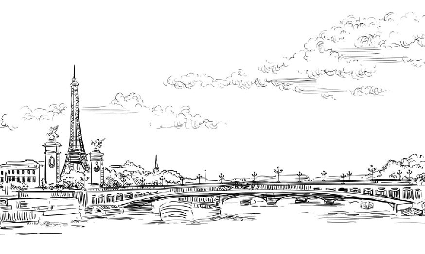 Papier peint pont Alexandre Paris, mural concept, tendance