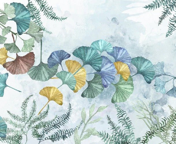 Papel pintado panoramico ginkgo biloba japon