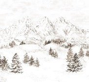 Papel pintado Montaña de los Alpes