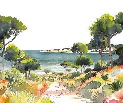 Papel pintado panorámico aire veraniego