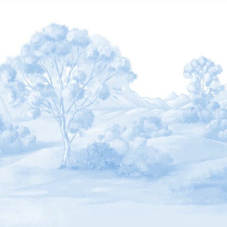 Papel pintado Paisaje poético azul