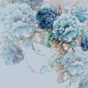 Papier peint fleurs bleues, XXL, tendance