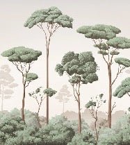 Papier peint brise légère pinède, XXL, tendance