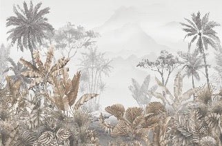 Papier peint tendance tropical sepia, XXL, tendance