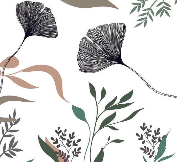 Papier peint ginkgo artiste floral, XXL, tendance