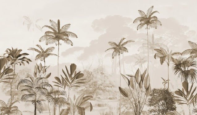 Papel pintado panoramico jungle eden sepia