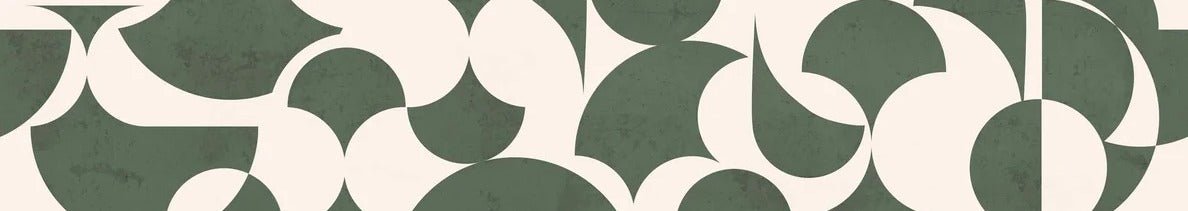 Papel pintado gráfico retro verde