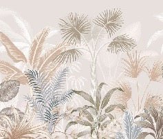 Papel pintado Panorámica de la jungla de terracota