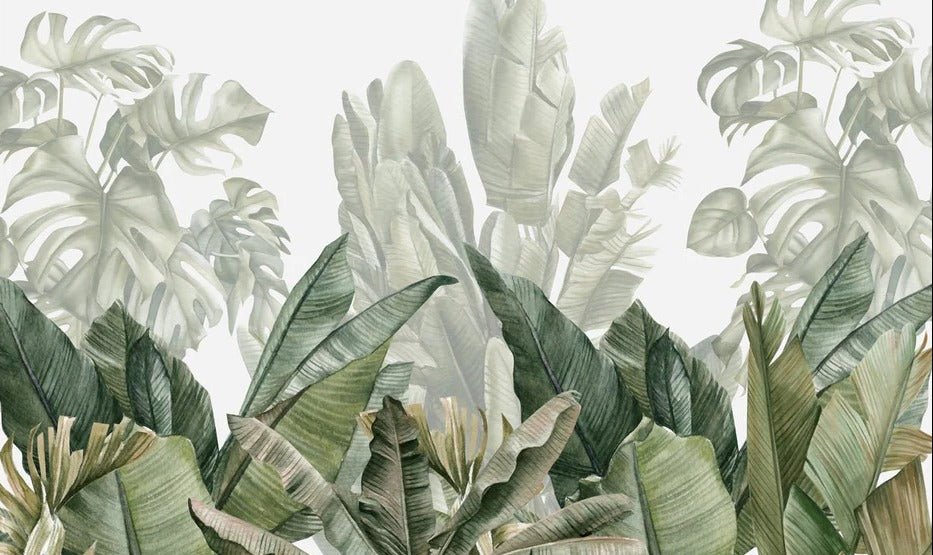 Papier peint panoramique bananier vert, XXL, tendance