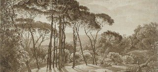 Papel pintado Paisaje panorámico italiano en ámbar