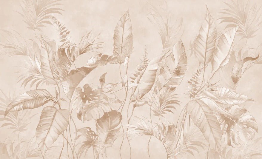 Elegante papel pintado selva polvorienta
