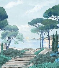 Papier peint balade dans les calanques, XXL, tendance