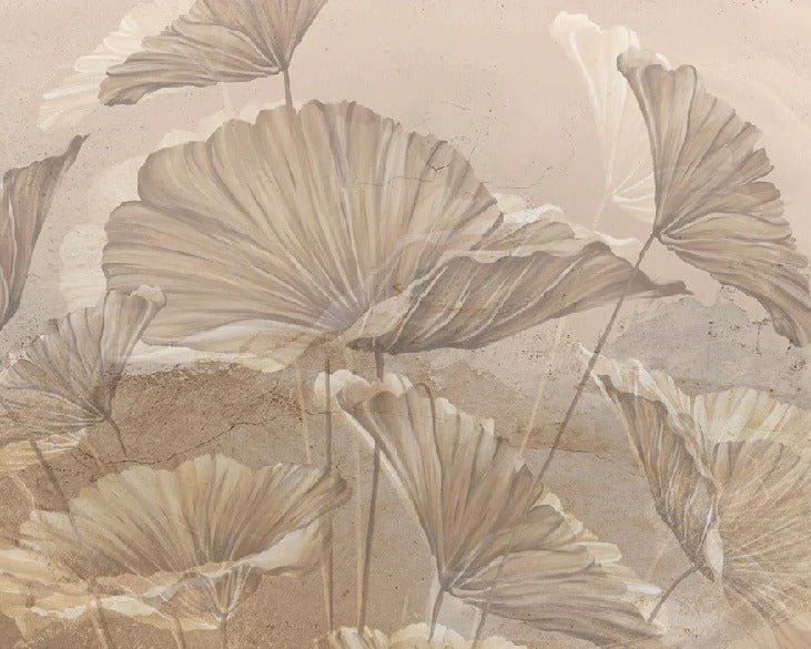 Papel pintado Panoramic lotus sepia