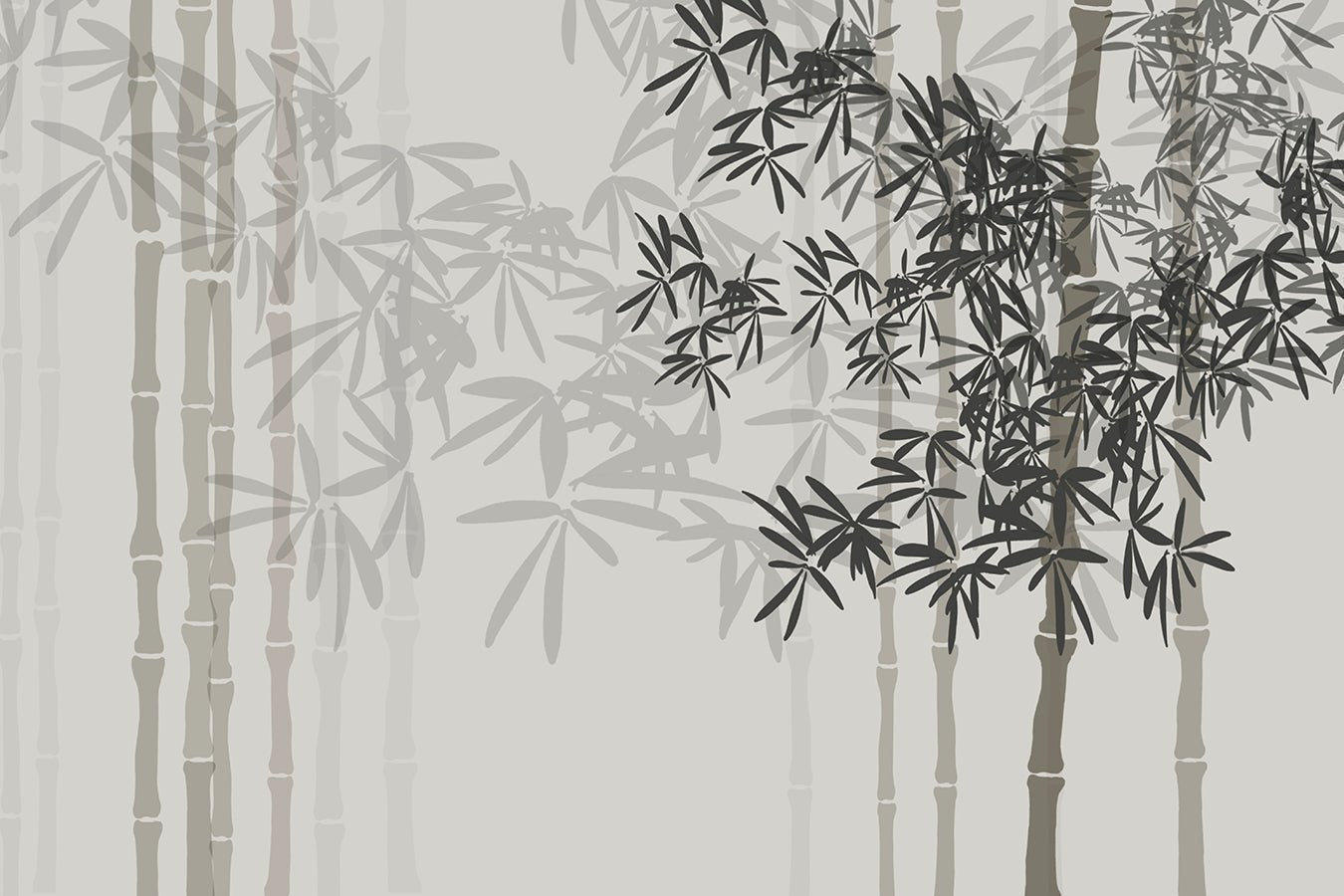 Papier peint panoramique bambou, XXL, tendance