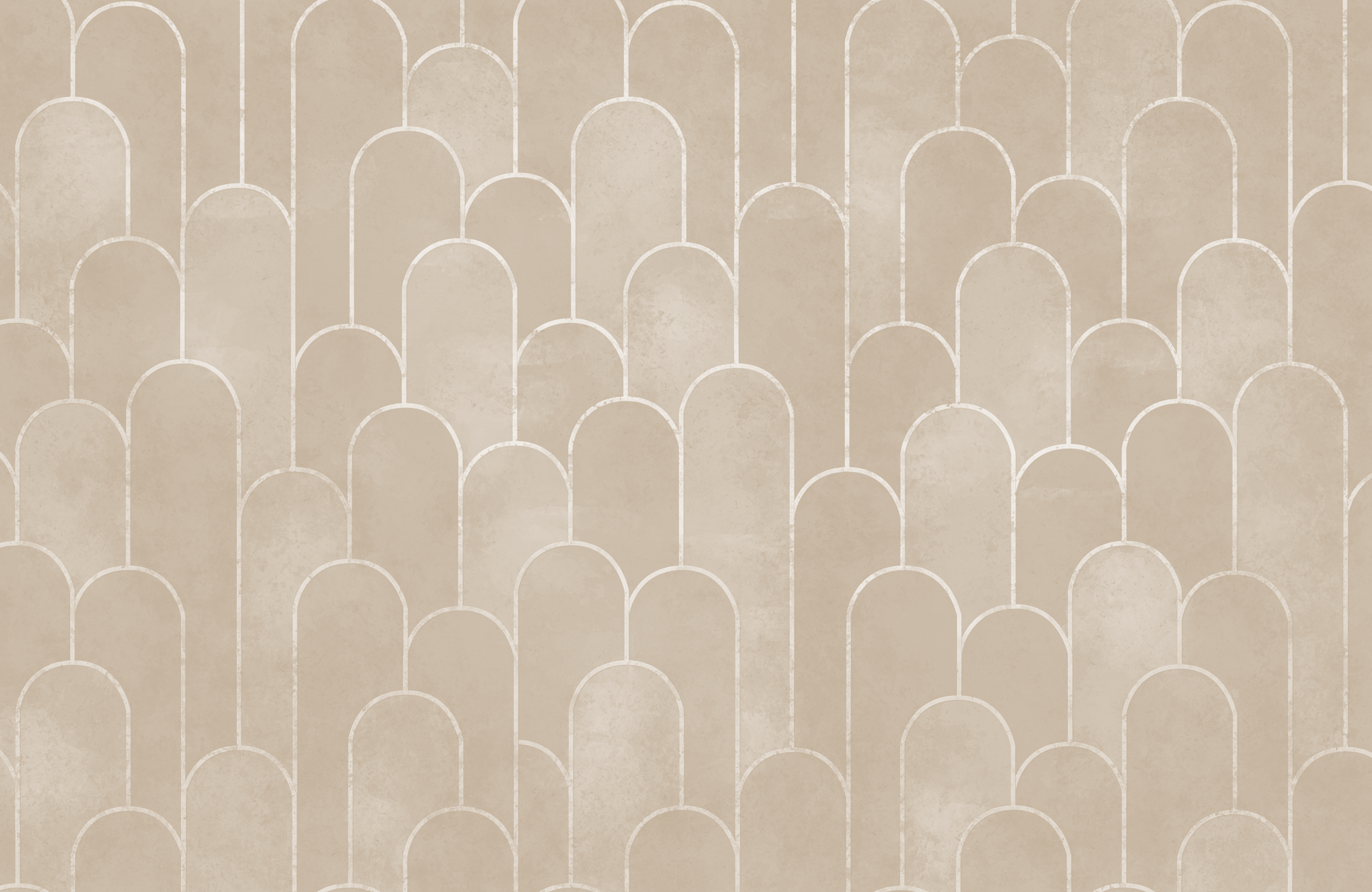 Papier peint arches velours beige - Design minimaliste - Muralconcept