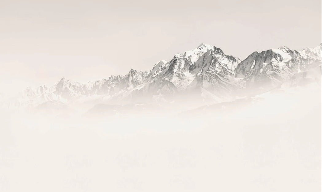 Papier peint Mont Blanc dans la brume sépia, XXL, tendance