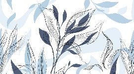 Papel pintado gráfico de flores azules